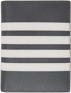 Thom Browne Grey 4-Bar Passport Holder