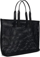 Dolce&Gabbana Black Woven Mesh & Calfskin Shopper Tote