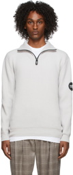 Giorgio Armani Grey Classic Zip Sweater