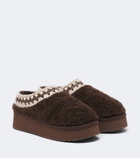 Mou Shearling platform mules