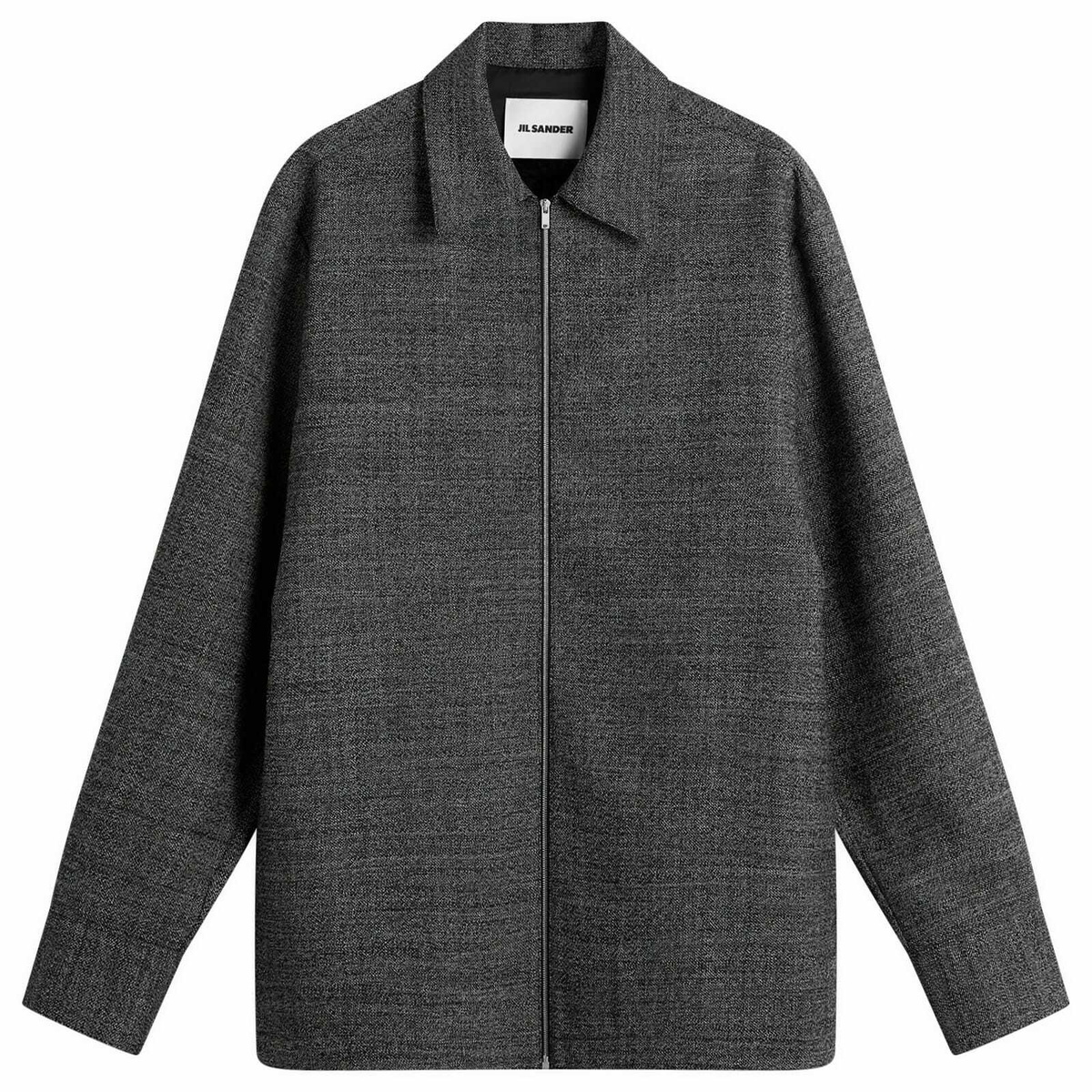 Jil Sander Men's Zip Outershirt in Crow Jil Sander
