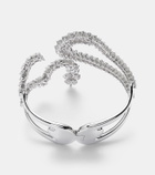 Yeprem Y-Couture 18kt white gold cuff bracelet with diamonds