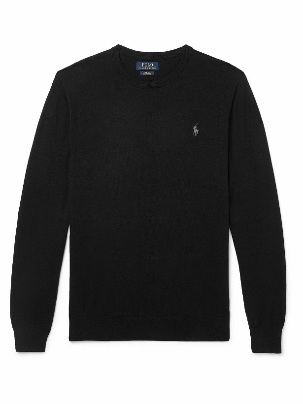 Photo: Polo Ralph Lauren - Slim-Fit Pima Cotton Sweater - Black