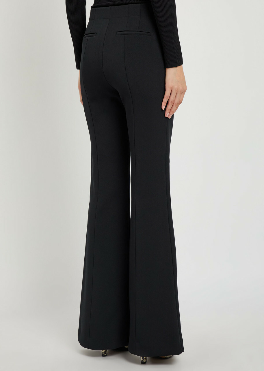 Simkhai Kenna Flared-leg Woven Trousers Black