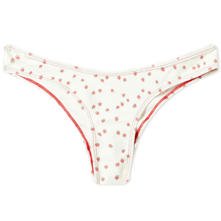 Photo: Frankies Bikinis Women's x Gigi Hadid Katarina Bikini Bottom in Strawberry Cream