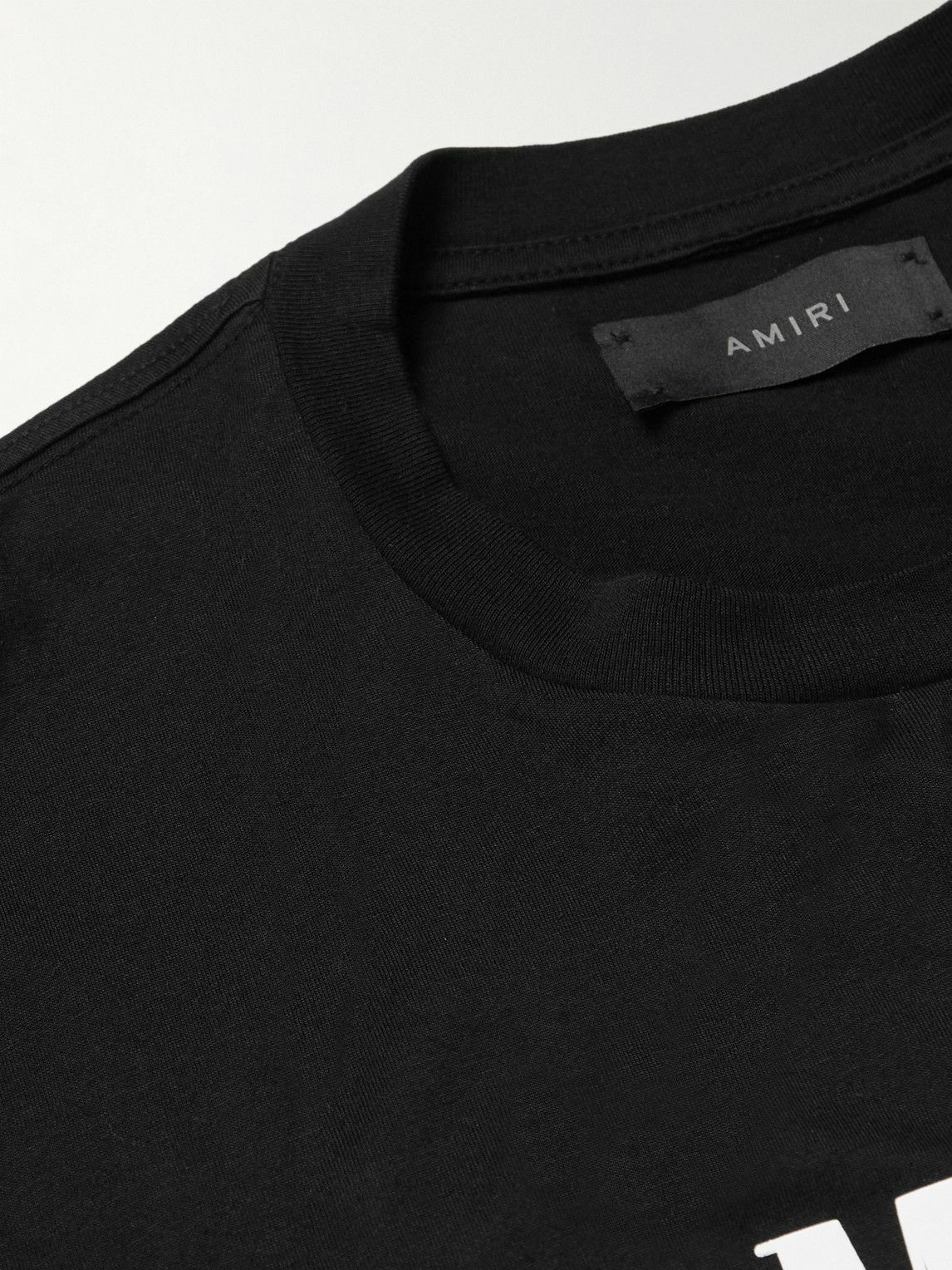 AMIRI - Logo-Appliquéd Cotton-Jersey T-Shirt - Black