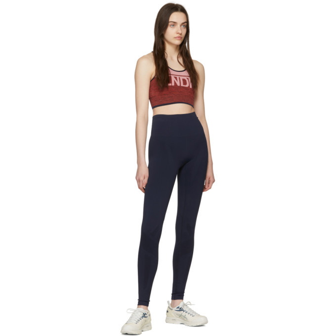 LNDR Pink and Red A-Team Sports Bra LNDR