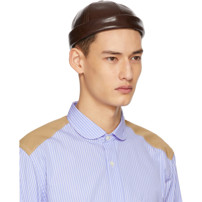 Junya Watanabe Brown Beton Cire Edition Rolled Brim Cap