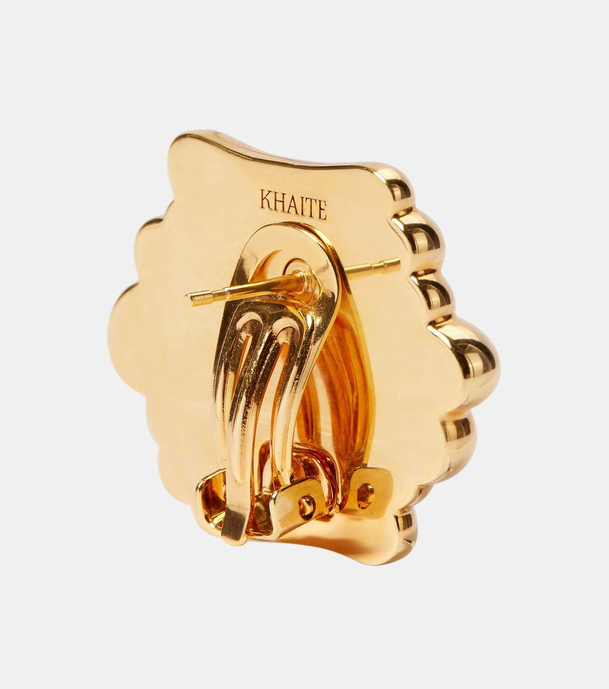 Khaite Crema 18kt gold-plated earrings
