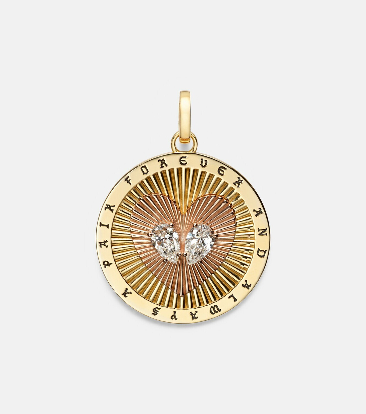 FoundRae True Love Forever A Pair 18kt gold pendant with diamonds