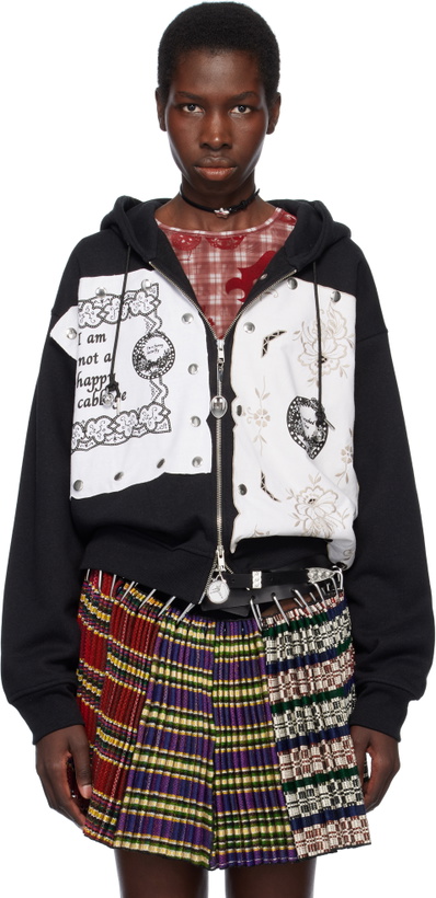 Photo: Chopova Lowena Black & White Emotional Napkin Hoodie