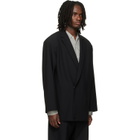 Fear of God Black Wool Ripstop Relaxed Long Blazer