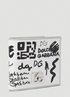 DG Scribble Bifold Wallet in White