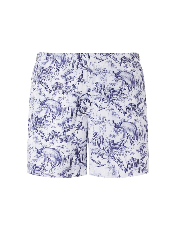 Photo: Orlebar Brown - Bulldog Passetto Straight-Leg Mid-Length Printed Swim Shorts - Blue