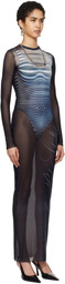 Jean Paul Gaultier Navy 'Le Mâle' Maxi Dress