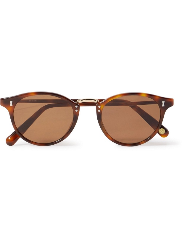 Photo: CUBITTS - Flaxman Round-Frame Tortoiseshell Acetate and Gold-Tone Sunglasses - Brown