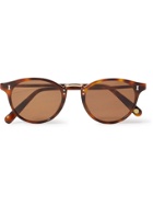 CUBITTS - Flaxman Round-Frame Tortoiseshell Acetate and Gold-Tone Sunglasses - Brown