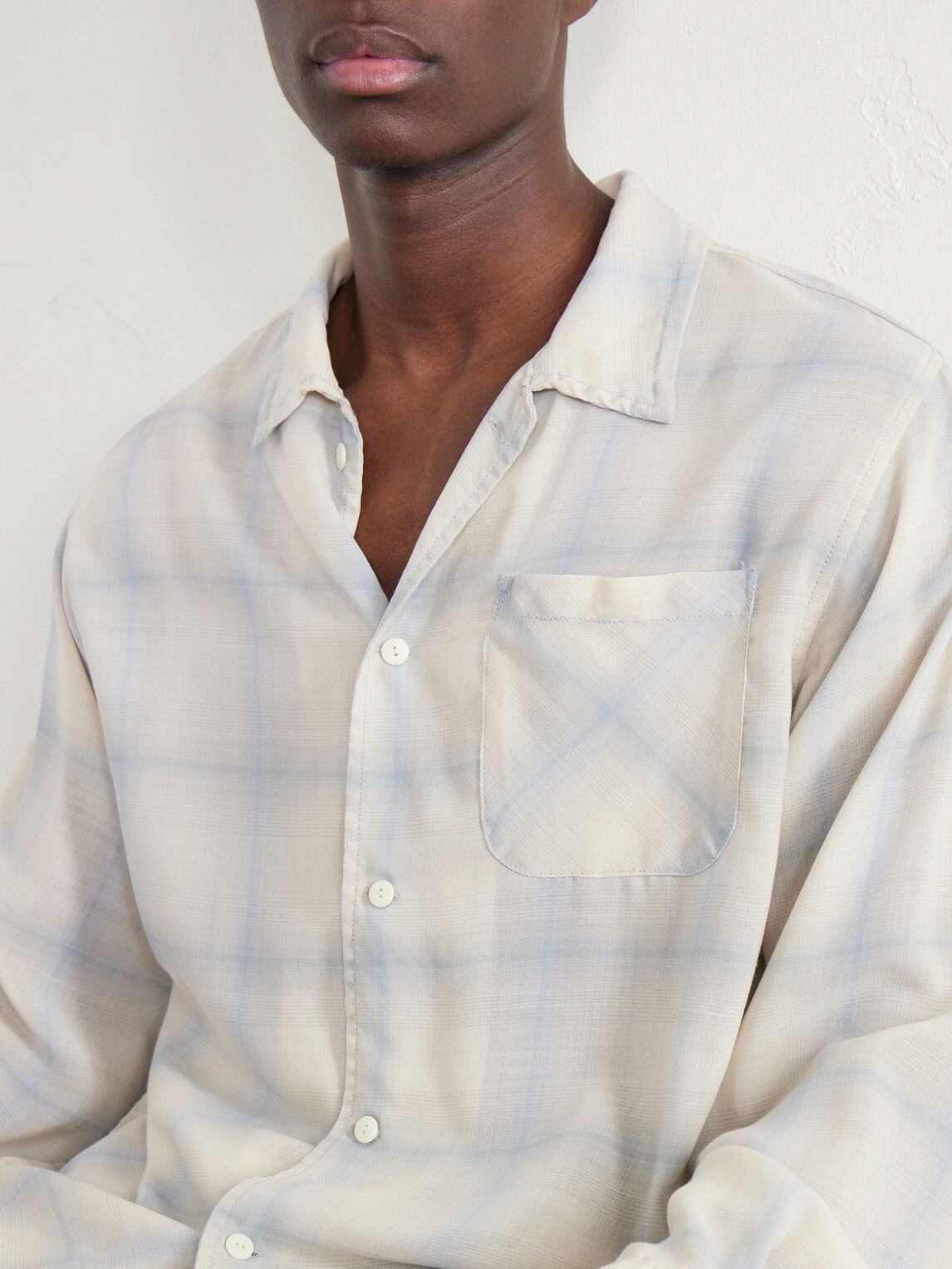 Remi Relief - Viyella Checked Wool-Blend Shirt - Blue