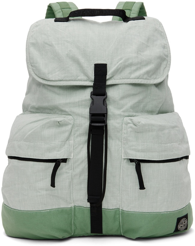 Photo: Stone Island Green Drawstring Backpack
