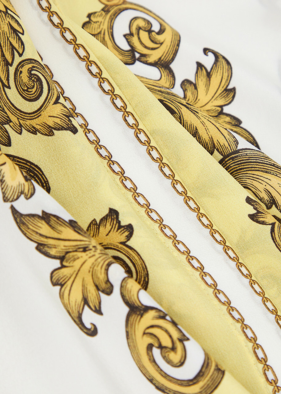 Alice + Olivia Willa Printed Silk-chiffon Shirt Yellow