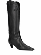 KHAITE - 50mm Dallas Leather Tall Boots