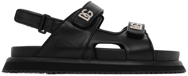 Photo: Dolce & Gabbana Black Nappa Calfskin Sandals