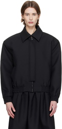 Fax Copy Express Black Zip Shoulder Jacket