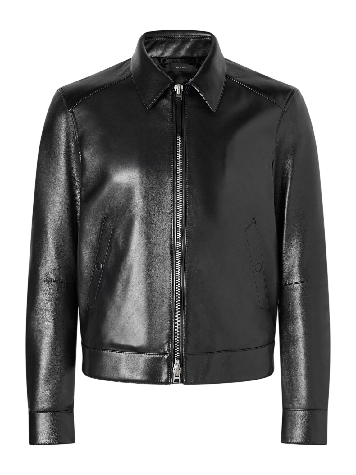 TOM FORD - Full-Grain Leather Trucker Jacket - Black TOM FORD