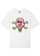 Ice Cream Cones & Bones Cotton T-shirt White