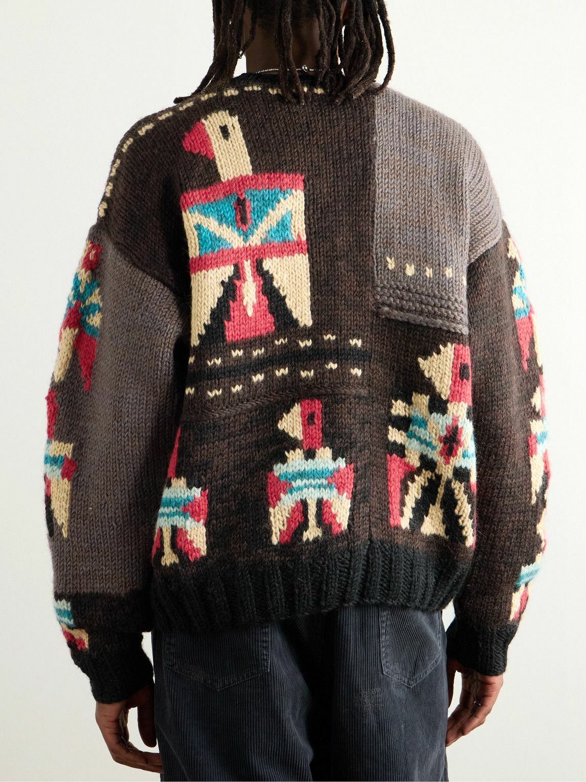 KAPITAL - Jacquard-Knit Wool Sweater - Brown