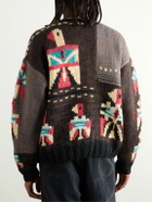 KAPITAL - Jacquard-Knit Wool Sweater - Brown