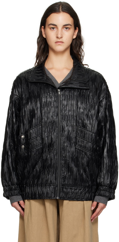 Photo: The Garment Black Boy Faux-Leather Jacket
