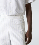 Alexander McQueen Striped cotton Bermuda shorts