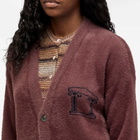 Aries Women's Oversized Chenille Knit Cardigan in Brown