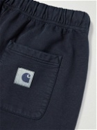 Carhartt WIP - New Balance Sculpture Center Garment-Dyed Cotton-Blend Jersey Sweatpants - Blue