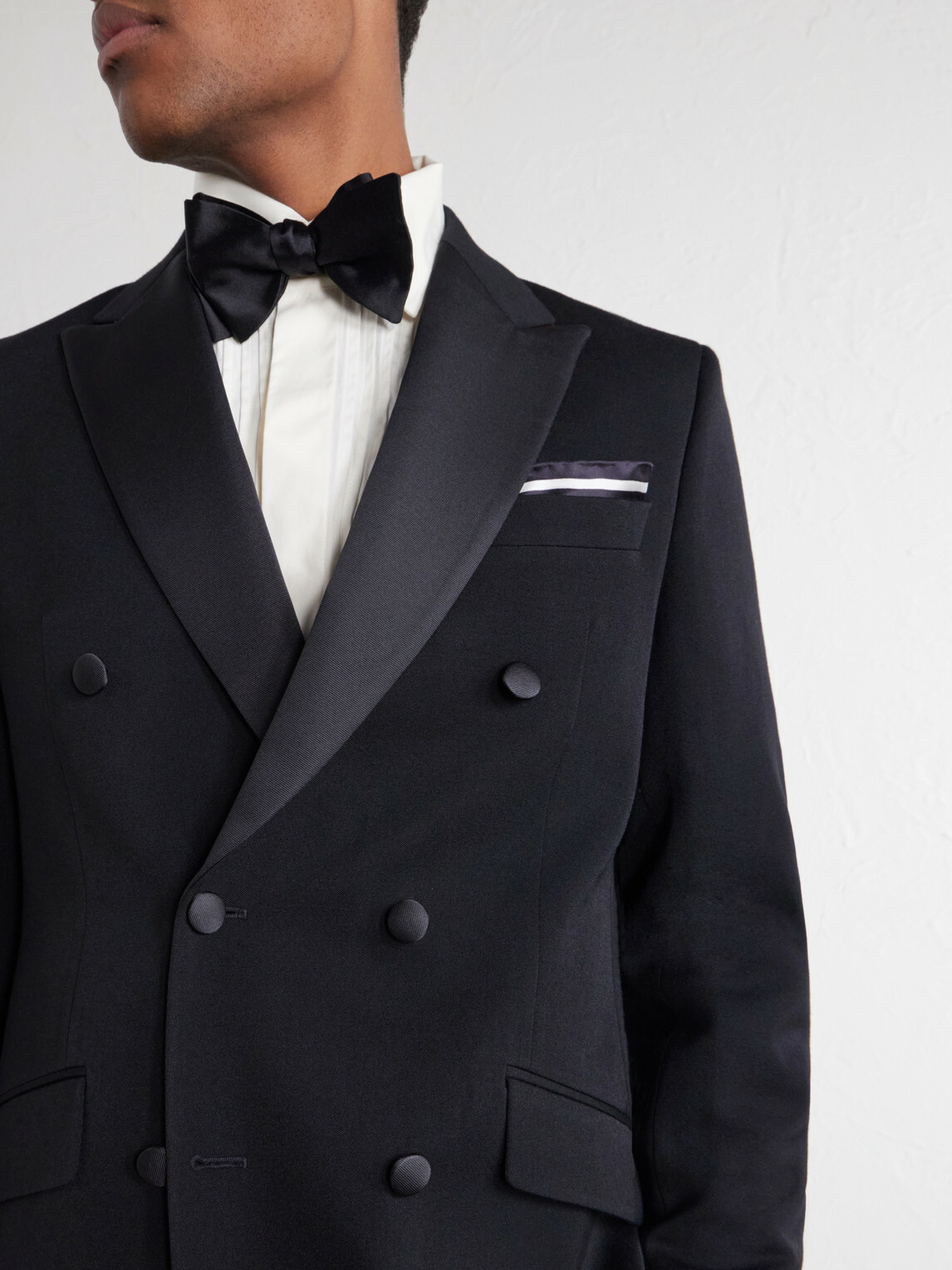 Favourbrook - Grosgrain-Trimmed Double-Breasted Wool Tuxedo Jacket - Black