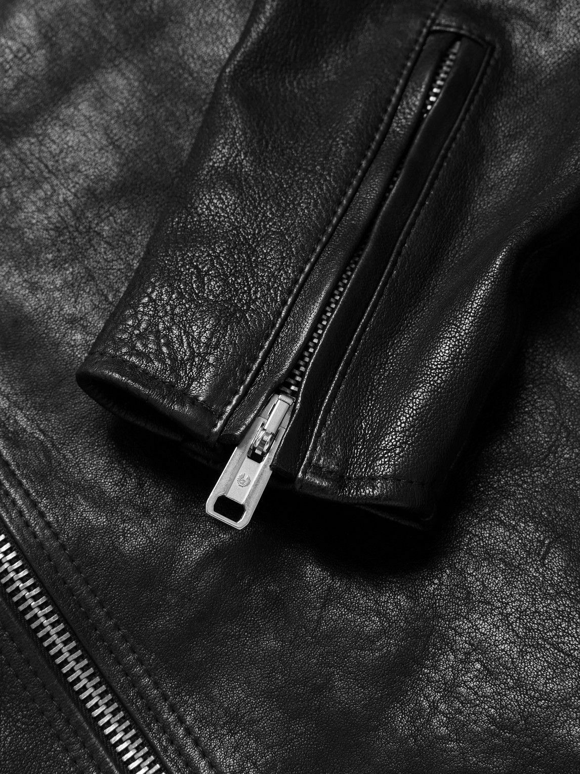 Belstaff - Oulton Full-Grain Leather Biker Jacket - Black