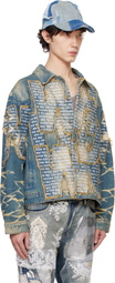 Who Decides War Blue Overlay Denim Jacket