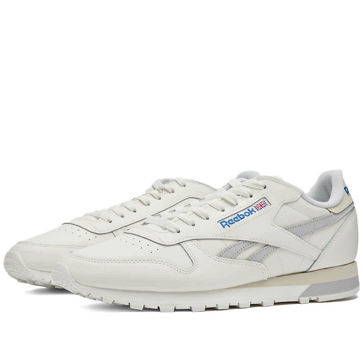 Photo: Reebok Men's Classic Leather Sneakers in Chalk/Solid Grey/Alabaster