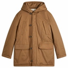 Ranra Men's Neve Canvas Cotton Parka Jacket in Coffee Liqueur