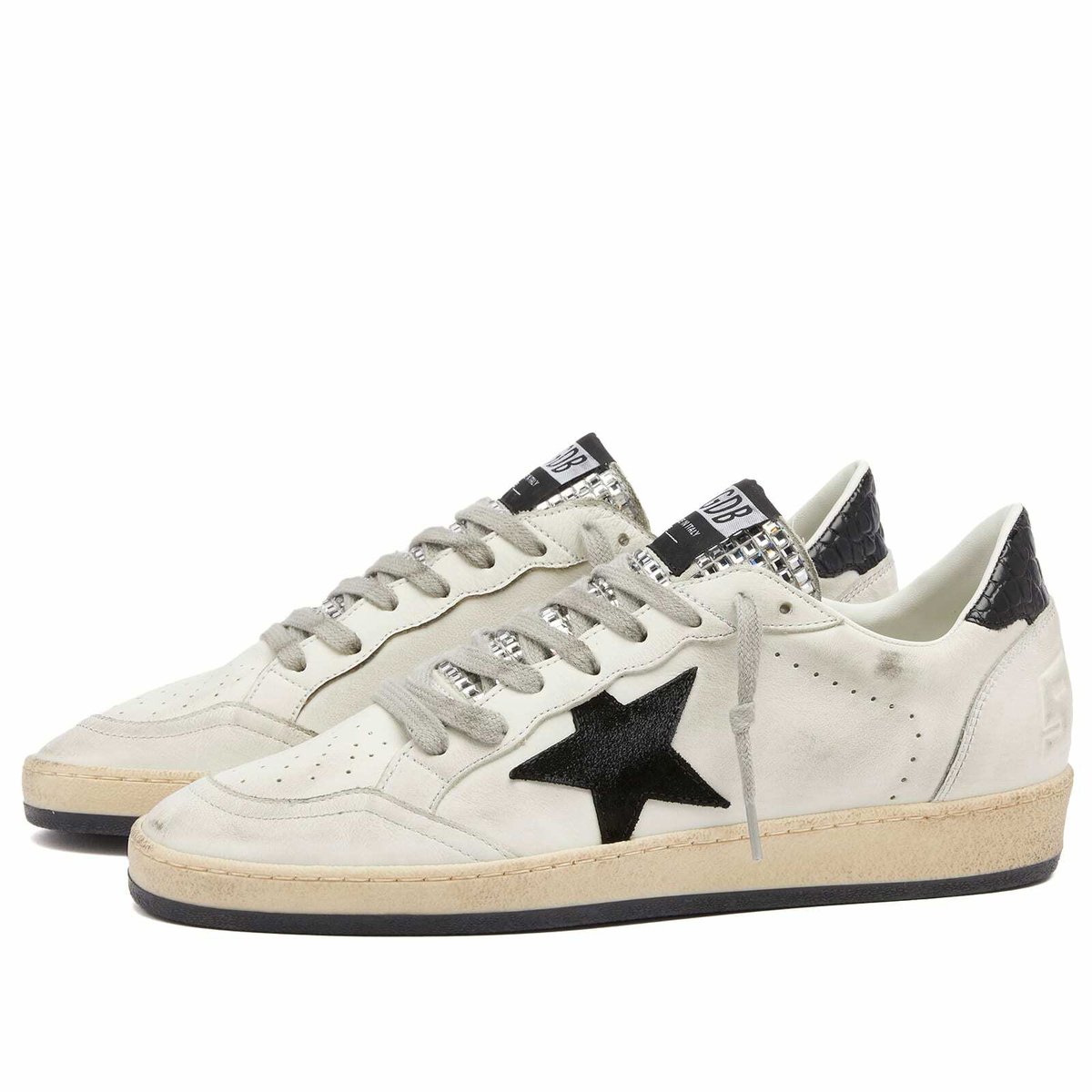 Golden Goose Women's Ball Star Sneaker in White/Black Golden