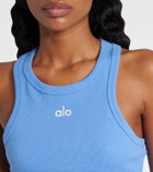 Alo Yoga Aspire cotton-blend jersey crop top