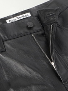 Acne Studios - Flared Panelled Leather Trousers - Black