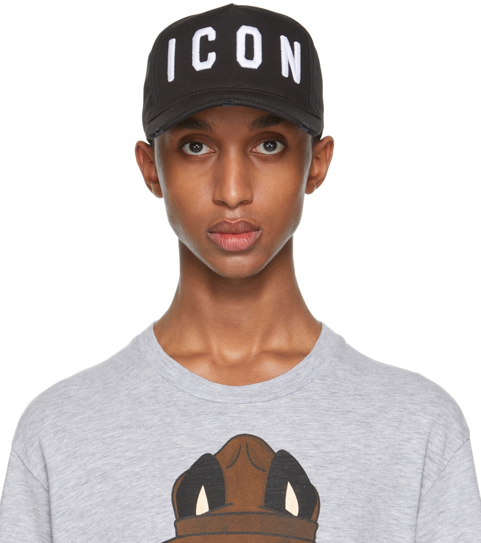 Dsquared2 Black & White 'Icon' Baseball Cap Dsquared2