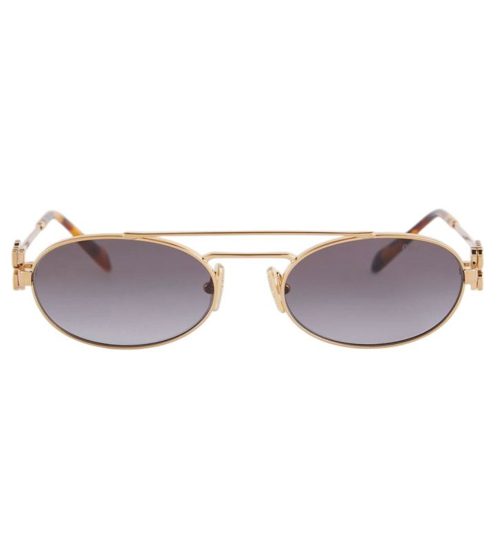 Photo: Miu Miu Logo oval sunglasses