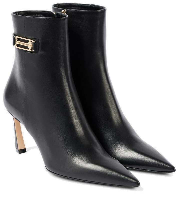 Photo: Victoria Beckham B Buckle 80 leather ankle boots