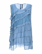 Manila Grace Womens Top Pastel in Blue