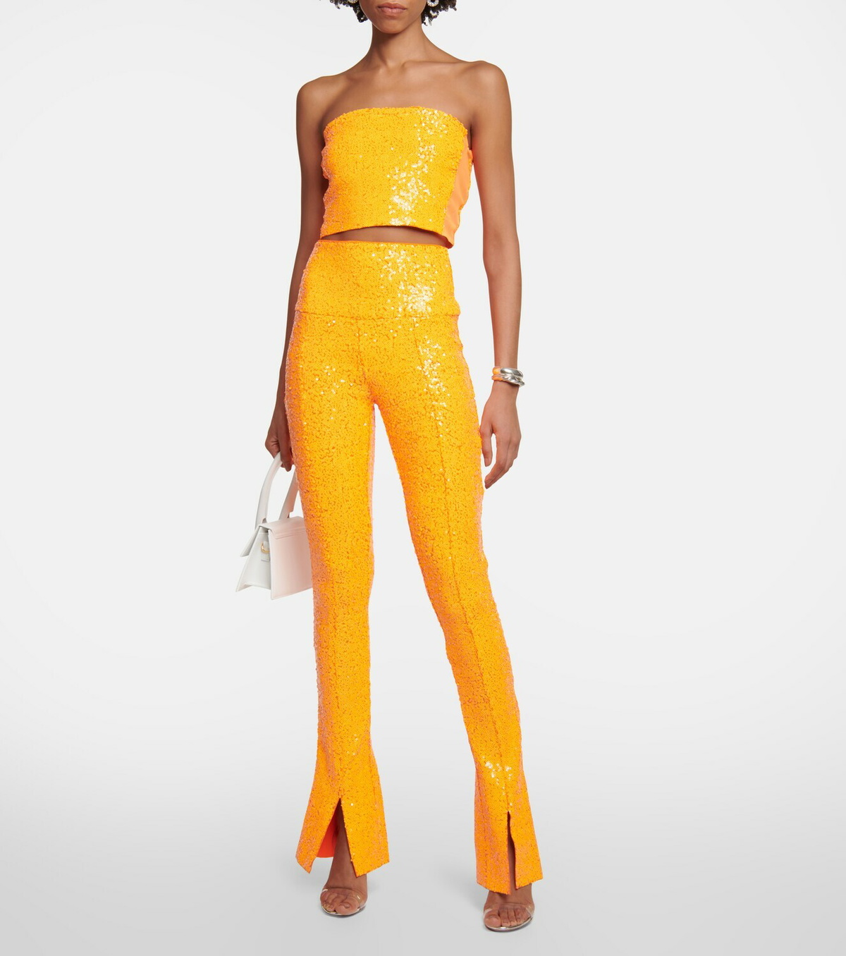 Norma Kamali Cropped sequin top Norma Kamali