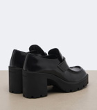 Prada Leather platform loafers