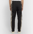 Fear of God - Slim-Fit Tapered Striped Nylon Sweatpants - Black